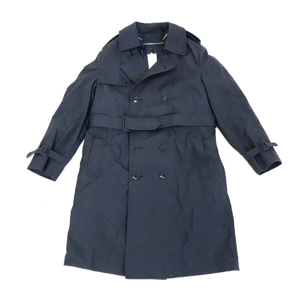 USAF Air Force Blue All-Weather Military Trench Coat Size 40S - New, Unissued